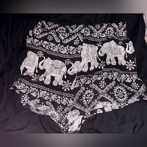 SHEIN Black and White Patterned Shorts